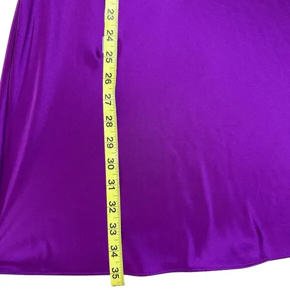 VERONICA BEARD Maelle Draped Purple Stretch Silk Mini Dress - Picture 8 of 8